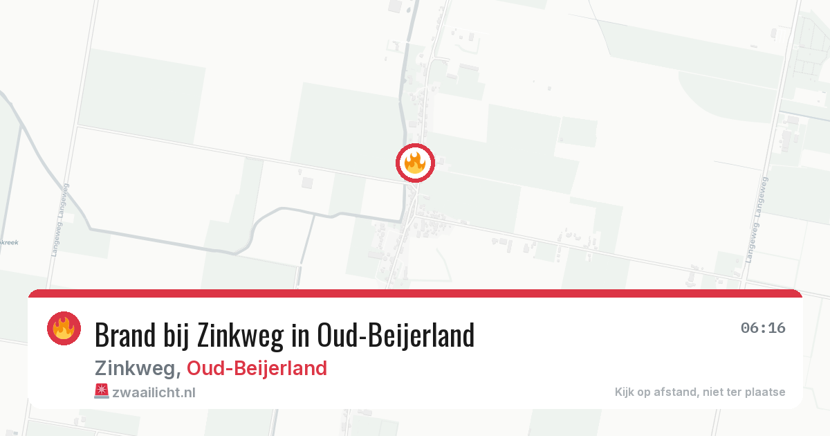 Brand bij Zinkweg in Oud-Beijerland — 12 mei 2026