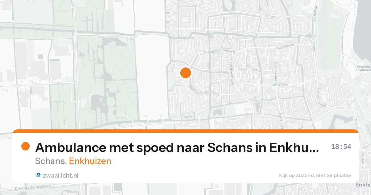 Ambulance met spoed naar Schans in Enkhuizen — 28 mei 2026