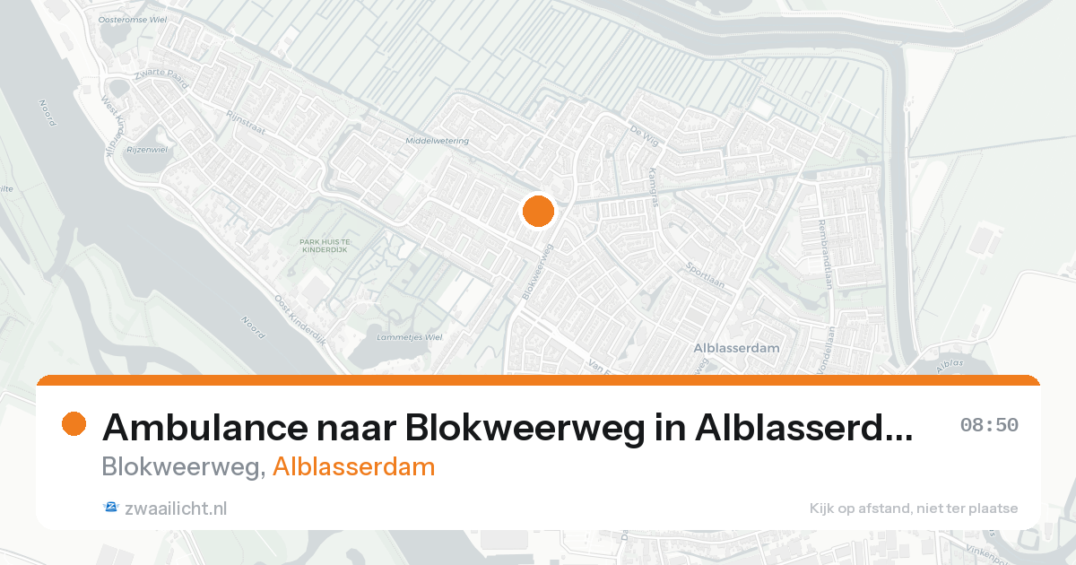 Ambulance naar Blokweerweg in Alblasserdam — 7 feb 2026