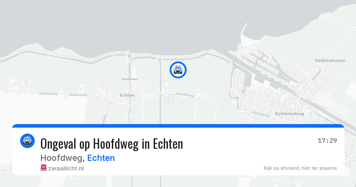Ongeval op Hoofdweg in Echten — 18 jul 2026