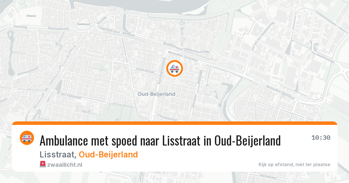 Ambulance met spoed naar Lisstraat in Oud-Beijerland — 27 jan 2026