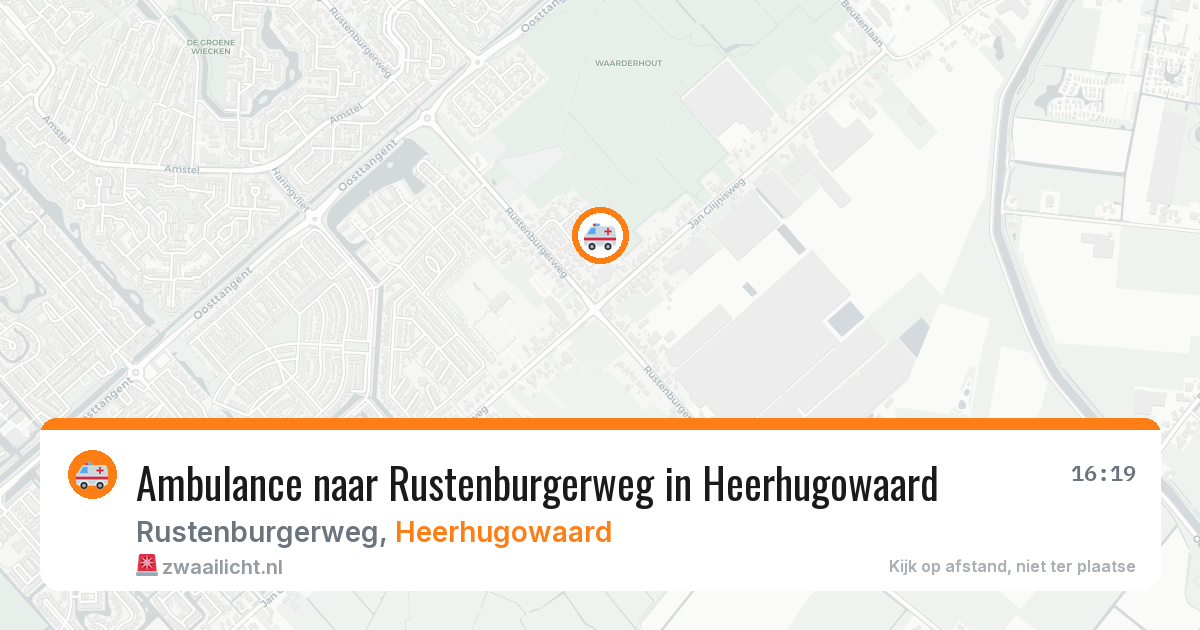 Ambulance naar Rustenburgerweg in Heerhugowaard — 31 mrt 2026