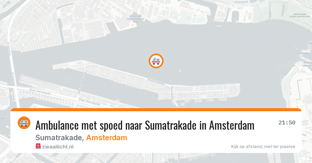 Ambulance met spoed naar Sumatrakade in Amsterdam — 23 mei 2026