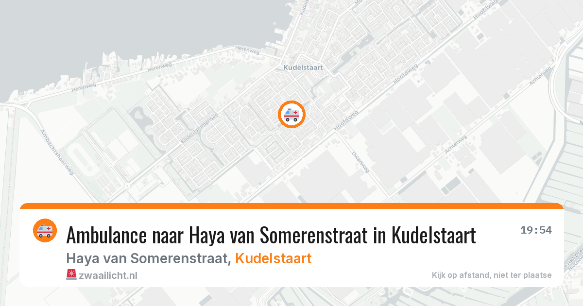 Ambulance naar Haya van Somerenstraat in Kudelstaart — 24 mrt 2026