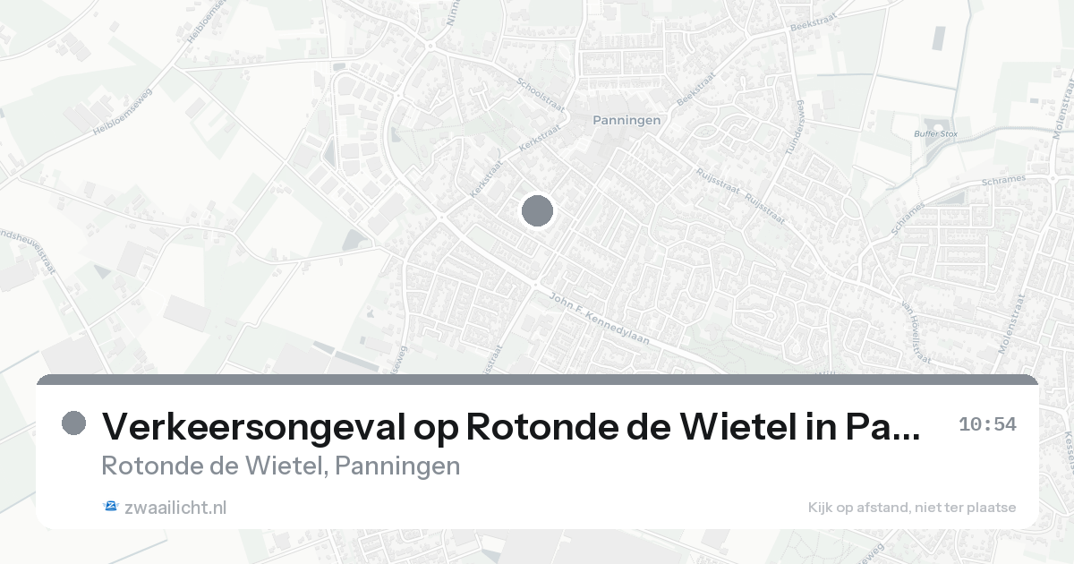 Verkeersongeval op Rotonde de Wietel in Panningen — 19 aug 2026