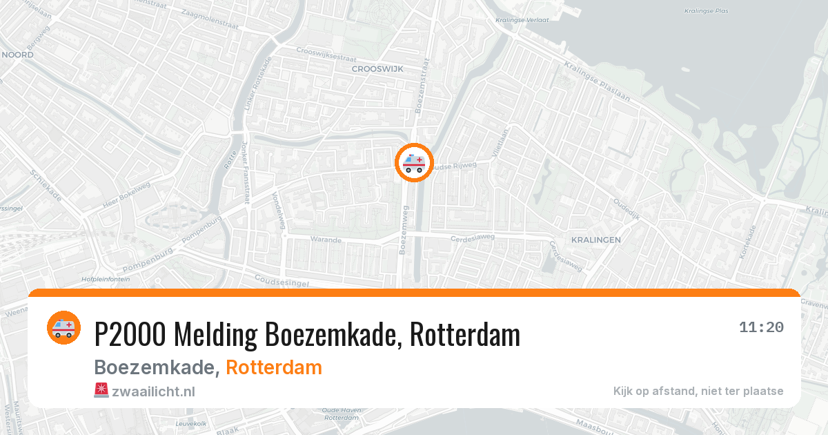 P2000 Melding Boezemkade, Rotterdam — 11 mrt 2026