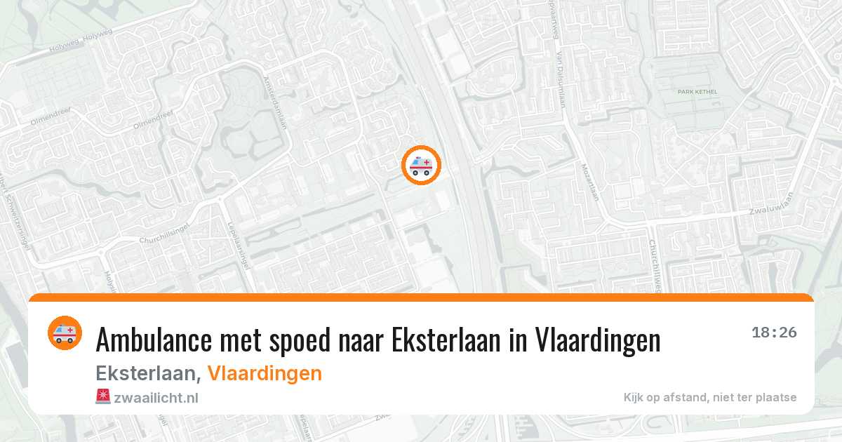 Ambulance met spoed naar Eksterlaan in Vlaardingen — 4 aug 2026