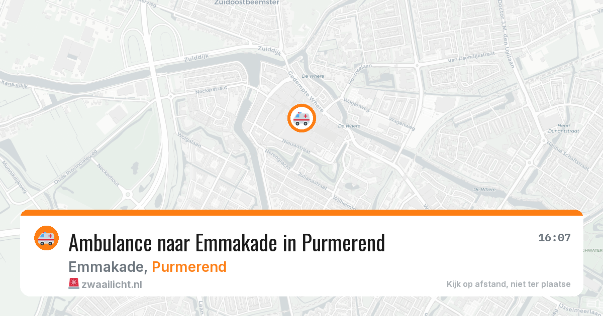 Ambulance naar Emmakade in Purmerend — 7 feb 2026