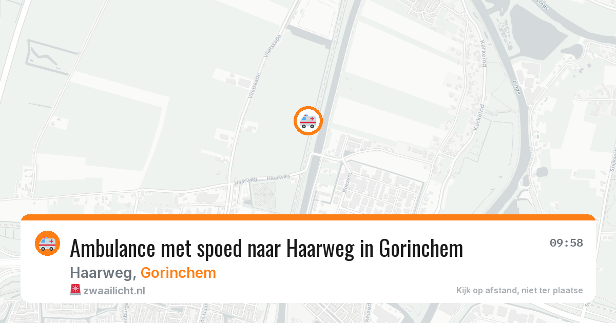 Ambulance met spoed naar Haarweg in Gorinchem — 30 apr 2026