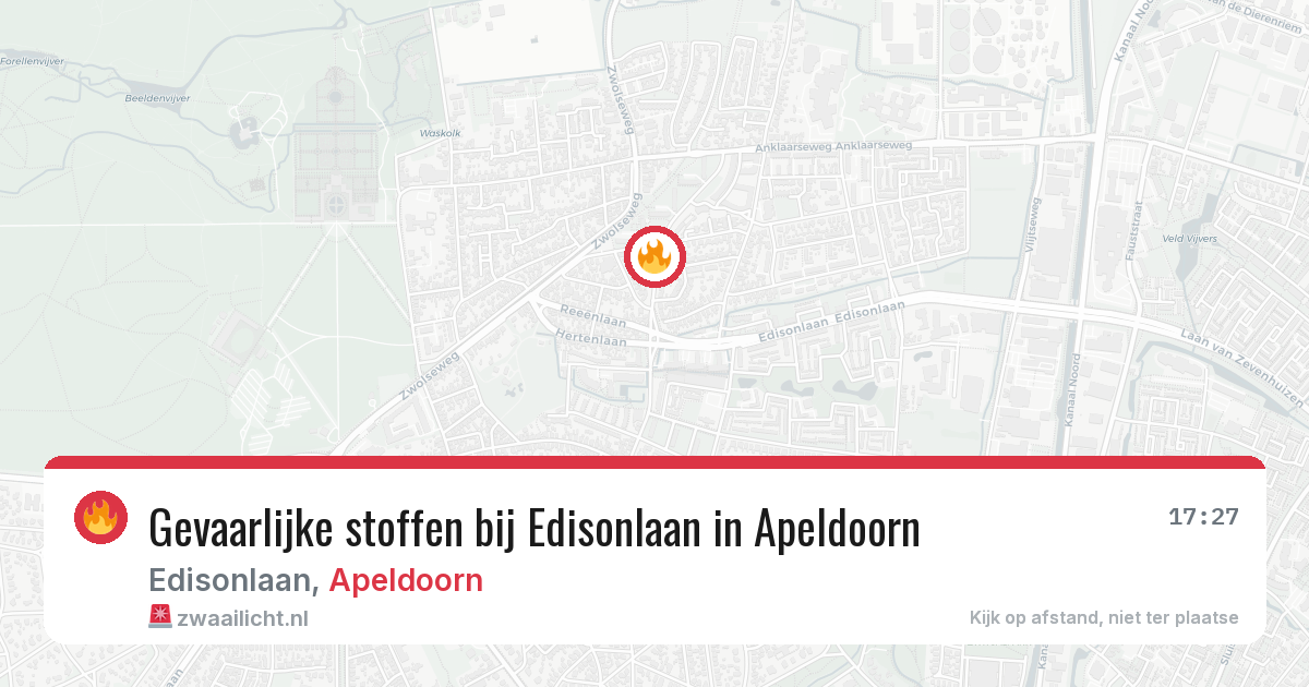 Gevaarlijke stoffen bij Edisonlaan in Apeldoorn — 11 jun 2026