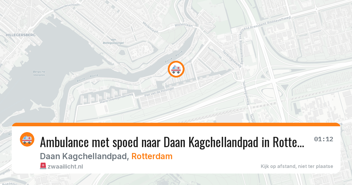 Ambulance met spoed naar Daan Kagchellandpad in Rotterdam — 21 apr 2026
