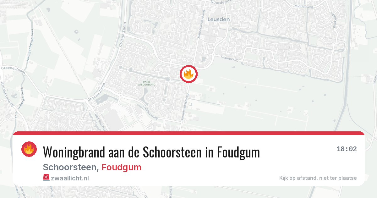 Woningbrand aan de Schoorsteen in Foudgum — 27 jan 2026