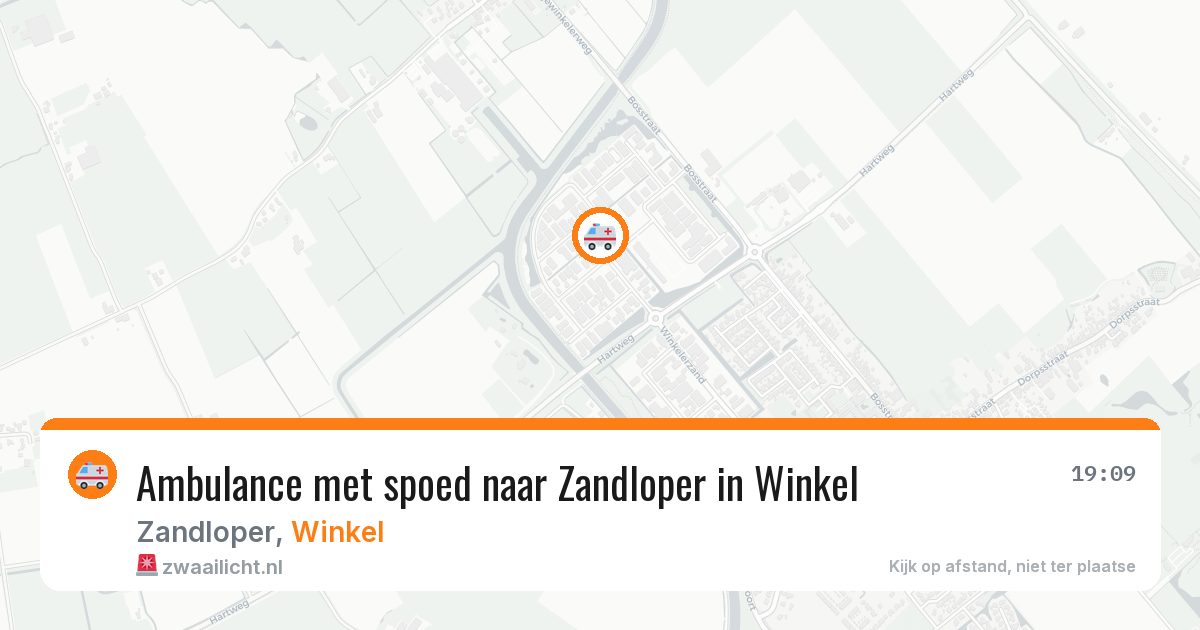 Ambulance met spoed naar Zandloper in Winkel — 9 apr 2026