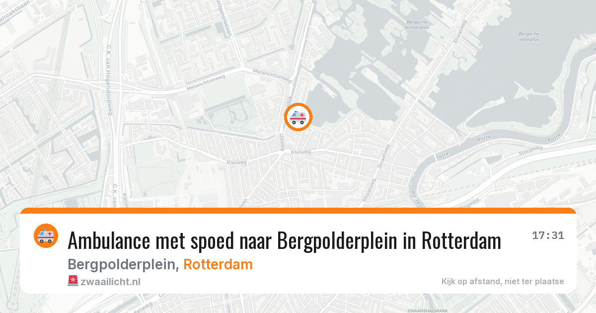Ambulance met spoed naar Bergpolderplein in Rotterdam — 23 jun 2026