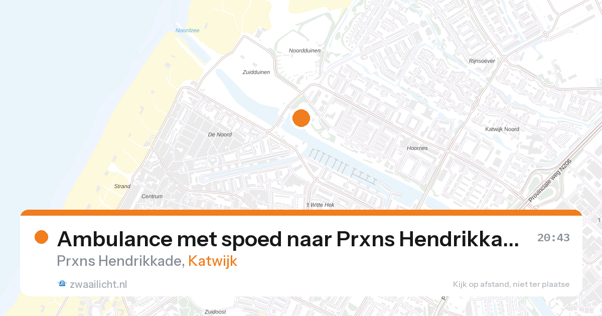 Ambulance met spoed naar Prxns Hendrikkade in Katwijk — 29 apr 2026
