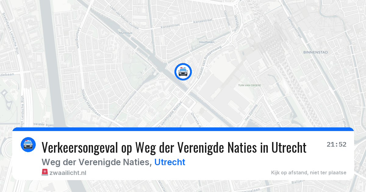 Verkeersongeval op Weg der Verenigde Naties in Utrecht — 22 mrt 2026