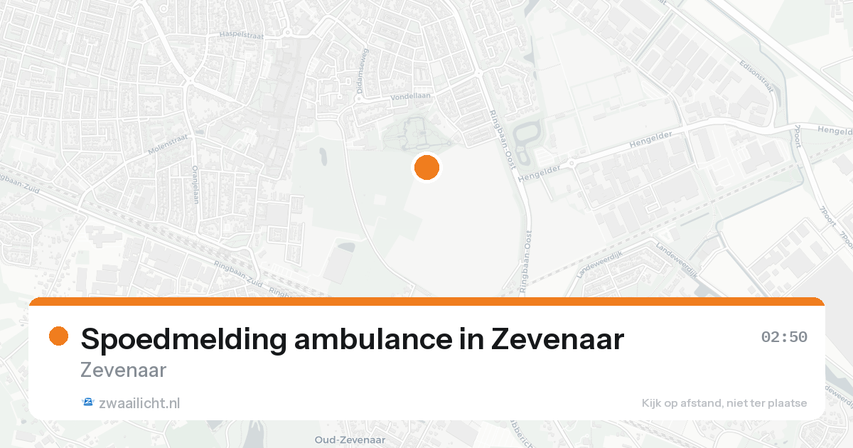 Spoedmelding ambulance in Zevenaar — 15 aug 2026