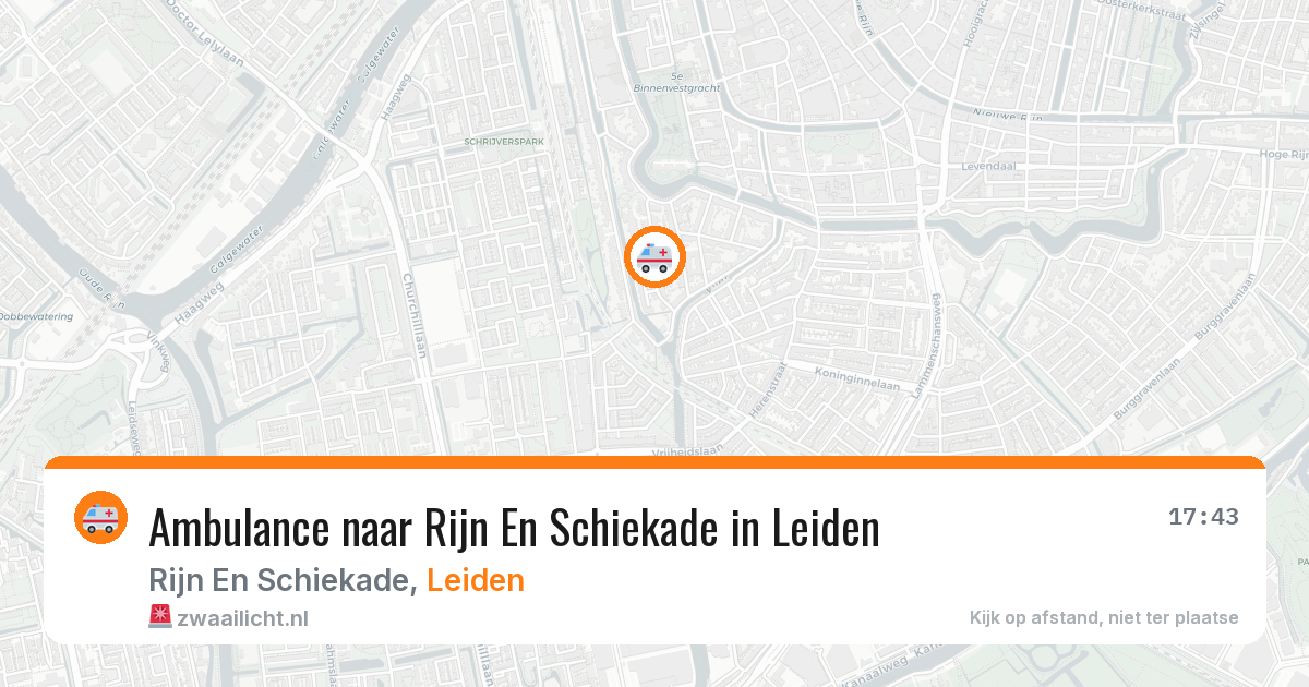 Ambulance naar Rijn En Schiekade in Leiden — 28 mrt 2026