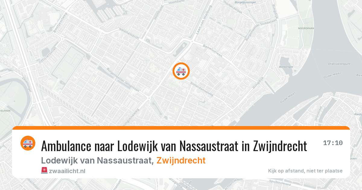 Ambulance naar Lodewijk van Nassaustraat in Zwijndrecht — 19 mei 2026