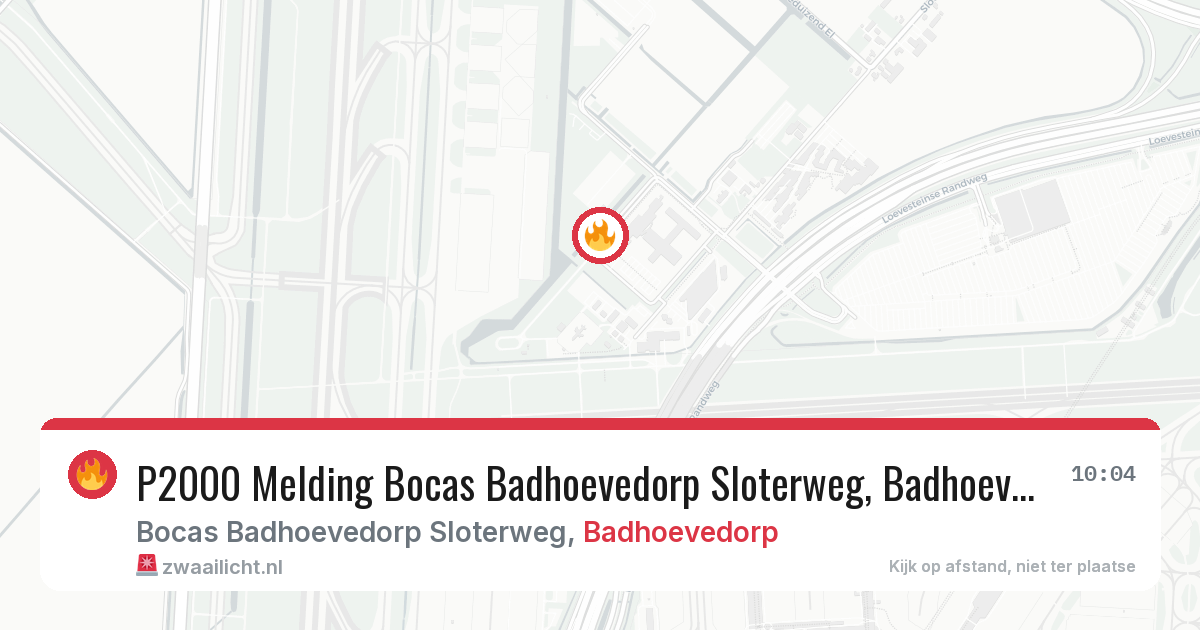 P2000 Melding Bocas Badhoevedorp Sloterweg, Badhoevedorp — 30 jan 2026