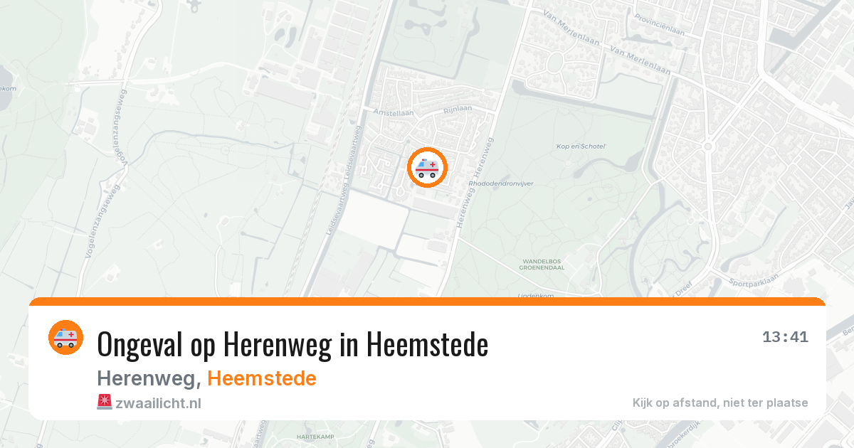Ongeval op Herenweg in Heemstede — 14 apr 2026