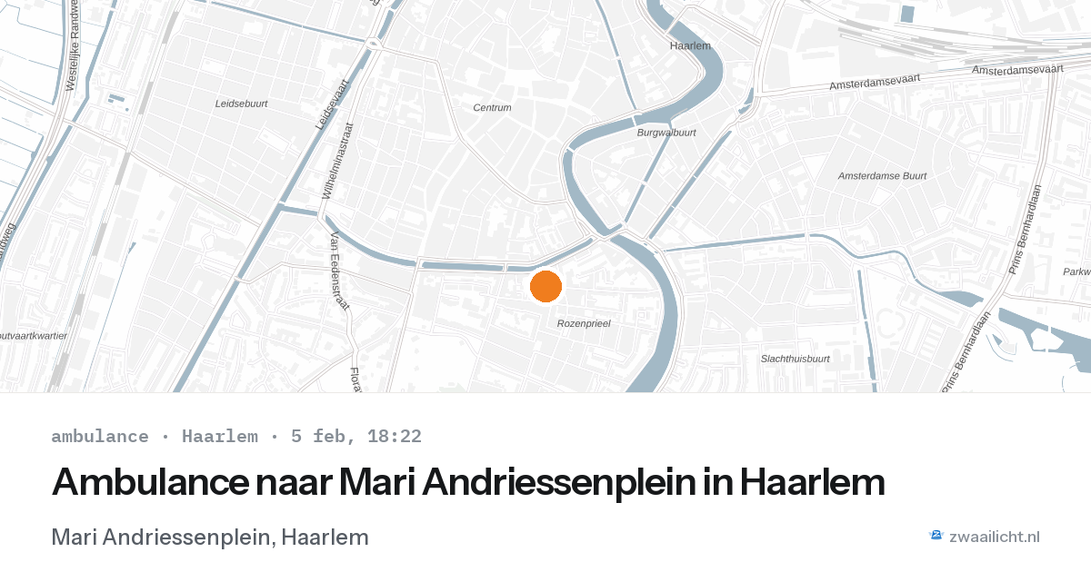 Ambulance naar Mari Andriessenplein in Haarlem — 5 feb 2026