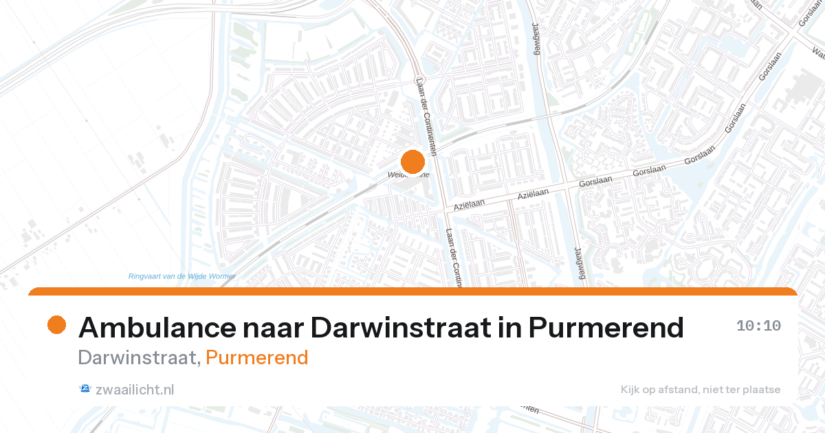 Ambulance naar Darwinstraat in Purmerend — 13 jun 2026