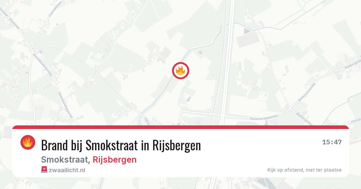 Brand bij Smokstraat in Rijsbergen — 10 jul 2026