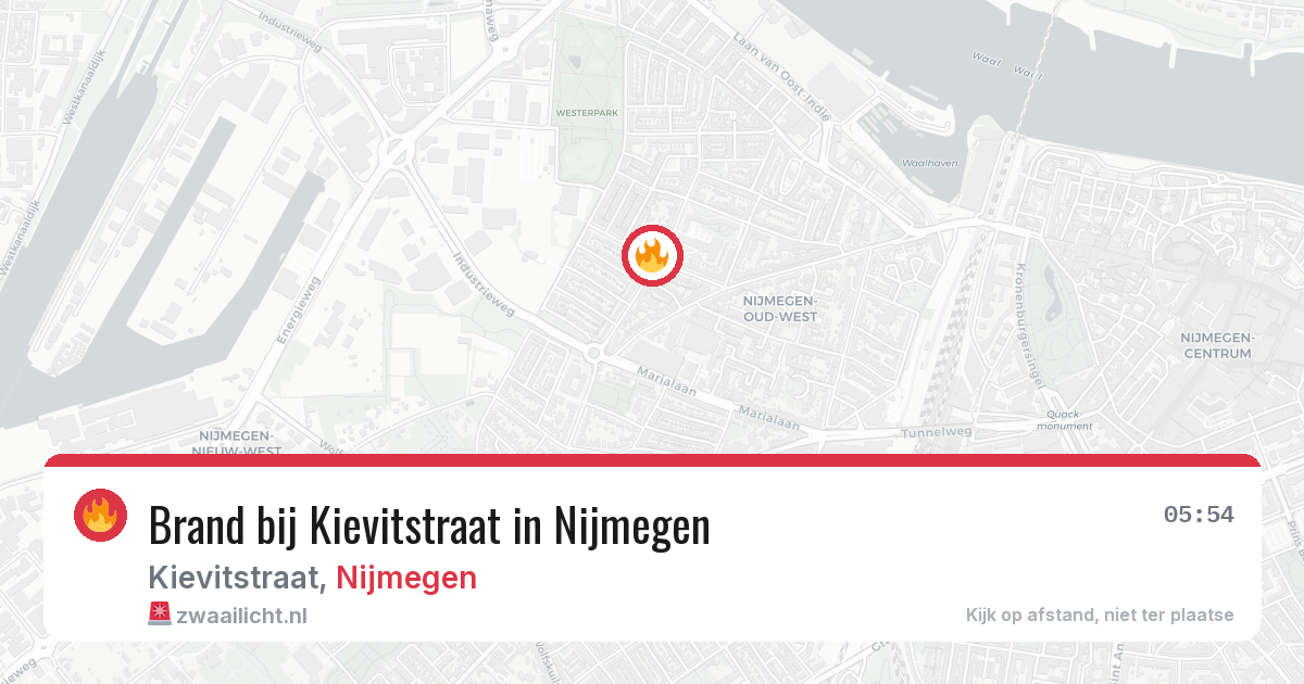 Brand bij Kievitstraat in Nijmegen — 1 mei 2026