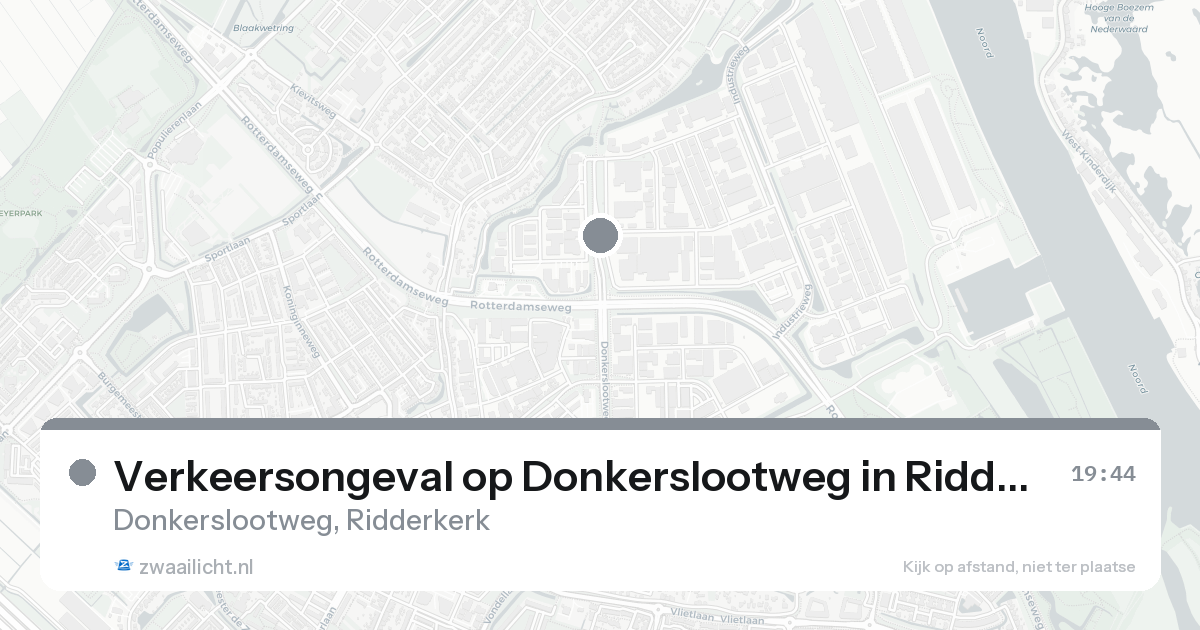 Verkeersongeval op Donkerslootweg in Ridderkerk — 7 mrt 2026