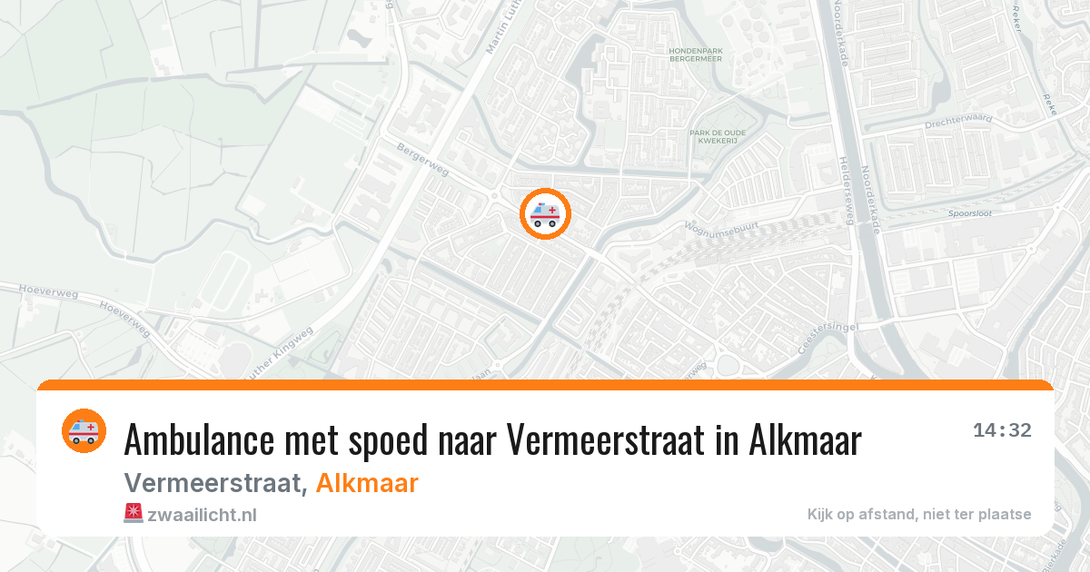 Ambulance met spoed naar Vermeerstraat in Alkmaar — 18 apr 2026