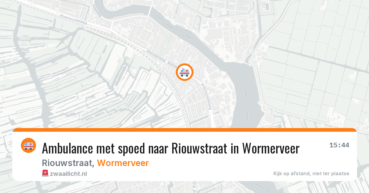 Ambulance met spoed naar Riouwstraat in Wormerveer — 11 aug 2026