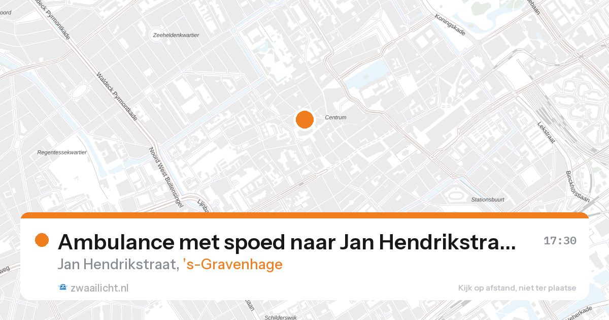 Ambulance met spoed naar Jan Hendrikstraat in 's-Gravenhage — 27 aug 2026