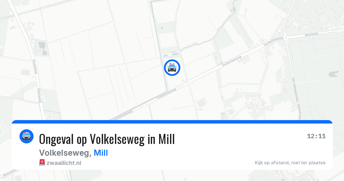 Ongeval op Volkelseweg in Mill — 23 feb 2026
