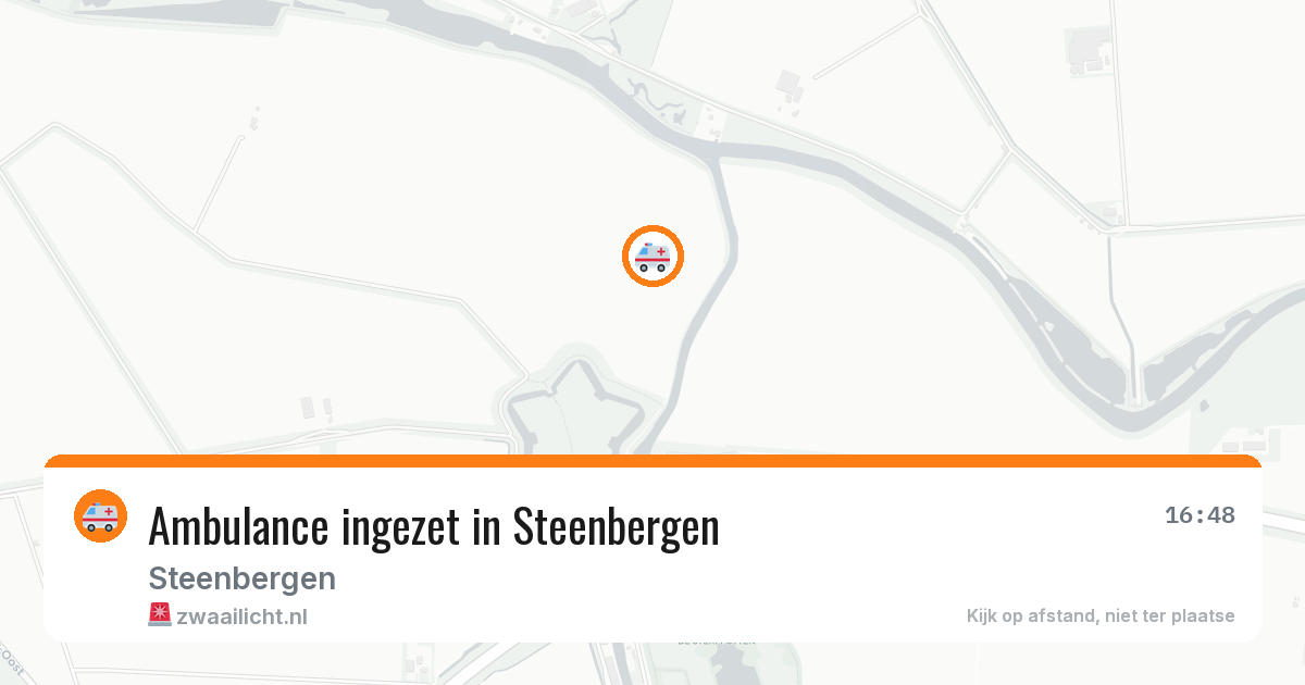 Ambulance ingezet in Steenbergen — 2 jul 2026