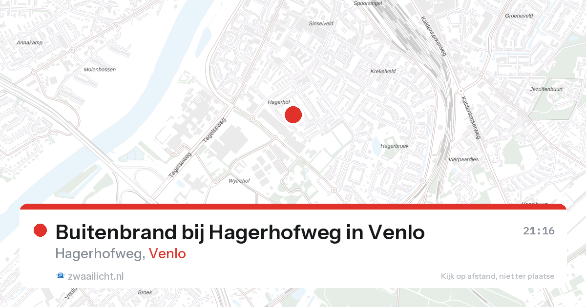 Buitenbrand bij Hagerhofweg in Venlo — 27 aug 2026