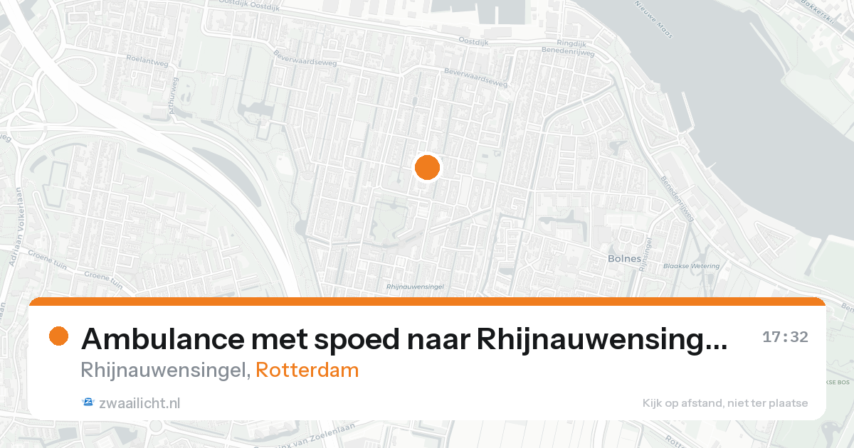 Ambulance met spoed naar Rhijnauwensingel in Rotterdam — 25 aug 2026
