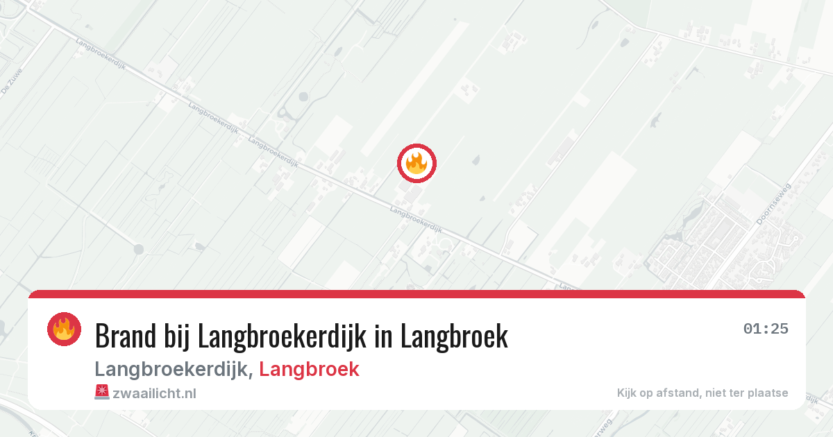 Brand bij Langbroekerdijk in Langbroek — 15 apr 2026