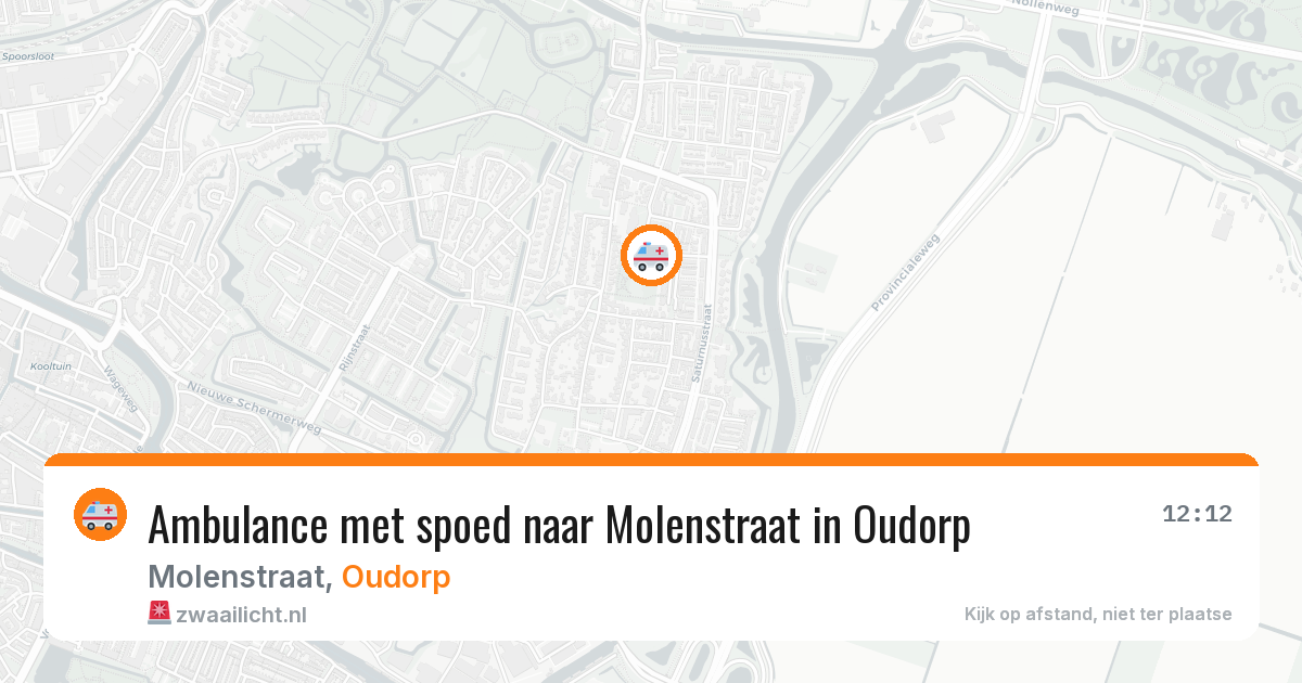 Ambulance met spoed naar Molenstraat in Oudorp — 23 jan 2026