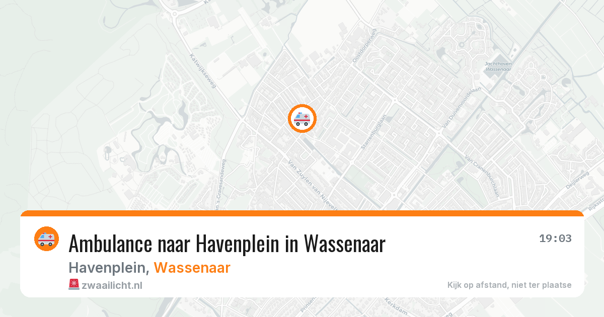 Ambulance naar Havenplein in Wassenaar — 26 mrt 2026
