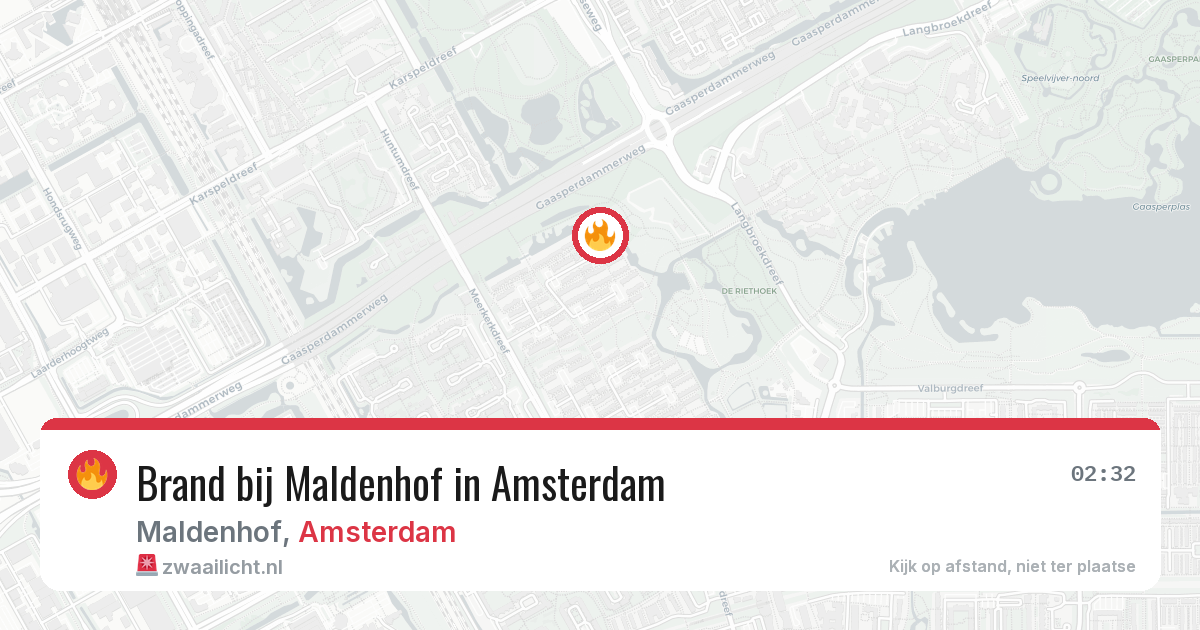 Brand bij Maldenhof in Amsterdam — 26 apr 2026