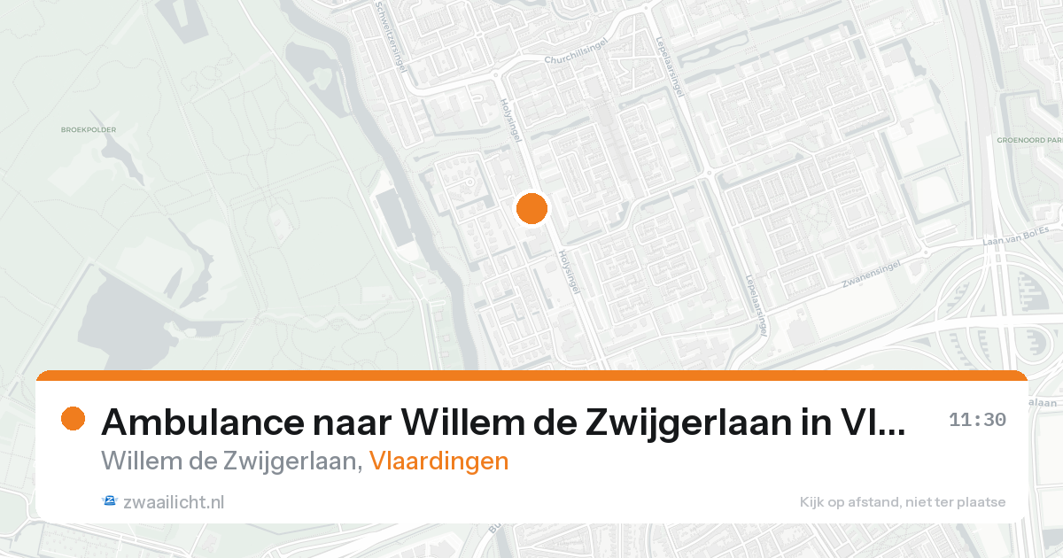 Ambulance naar Willem de Zwijgerlaan in Vlaardingen — 17 aug 2026
