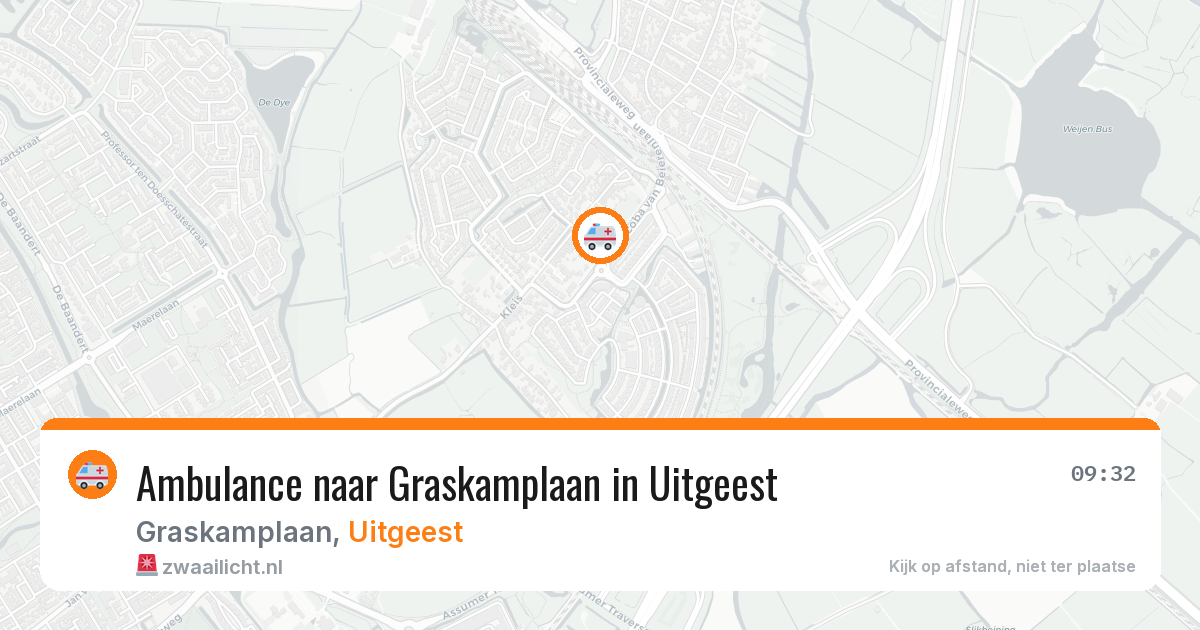 Ambulance naar Graskamplaan in Uitgeest — 9 aug 2026