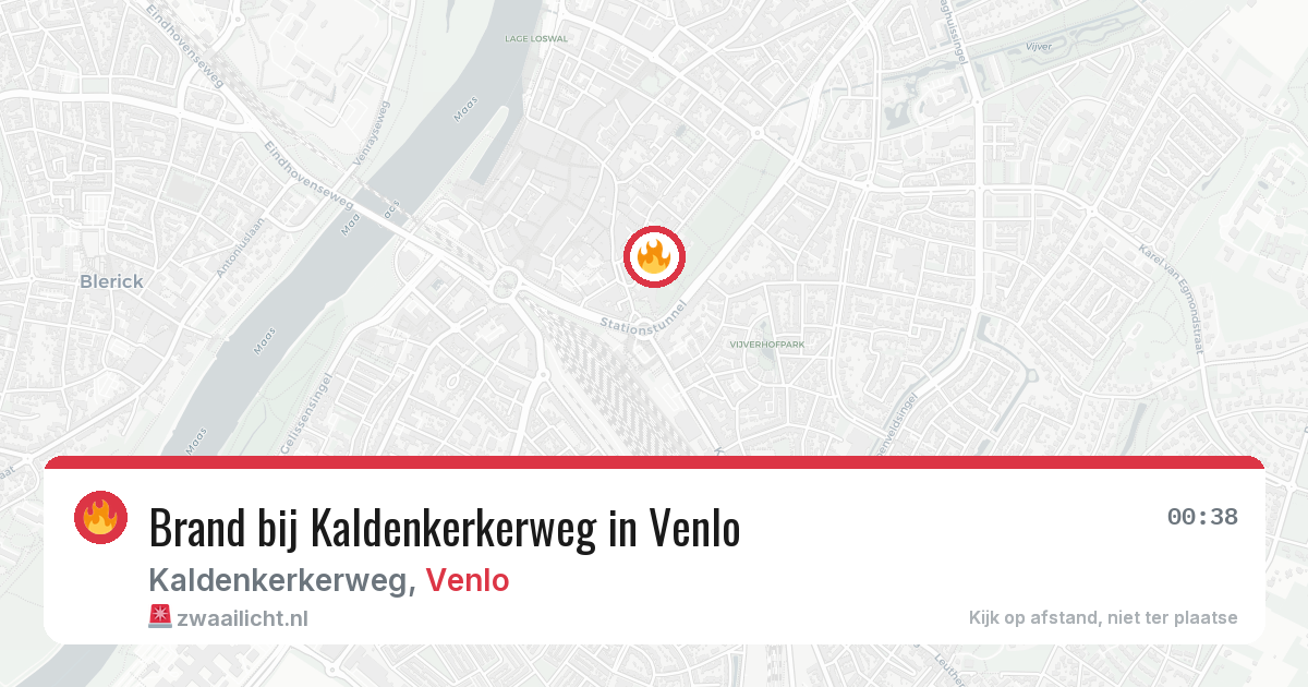 Brand bij Kaldenkerkerweg in Venlo — 20 jun 2026