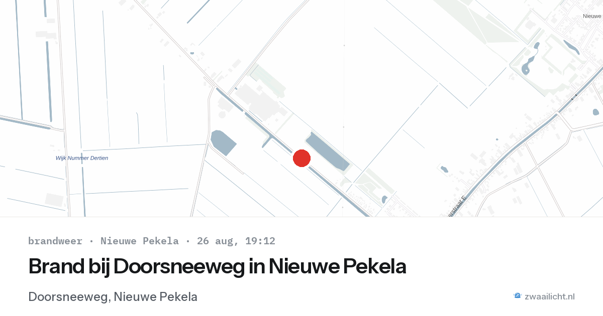 Brand bij Doorsneeweg in Nieuwe Pekela — 26 aug 2026