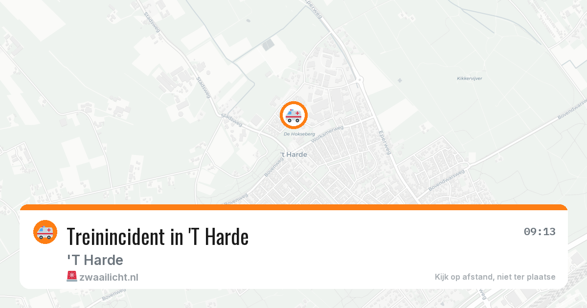 Treinincident in 'T Harde — 9 apr 2026