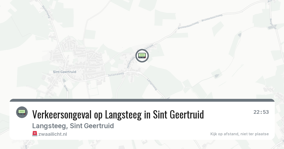 Verkeersongeval op Langsteeg in Sint Geertruid — 3 aug 2026