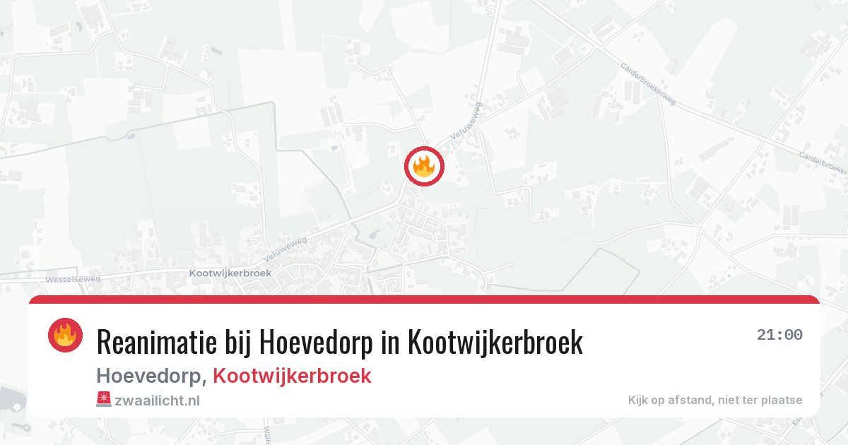 Reanimatie bij Hoevedorp in Kootwijkerbroek — 23 mei 2026