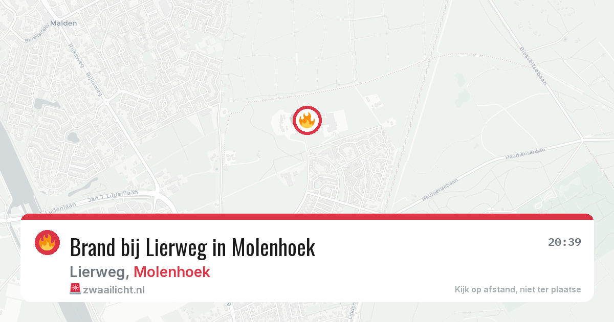 Brand bij Lierweg in Molenhoek — 8 jun 2026