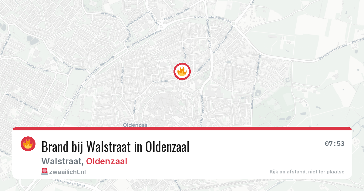 Brand bij Walstraat in Oldenzaal — 9 jun 2026